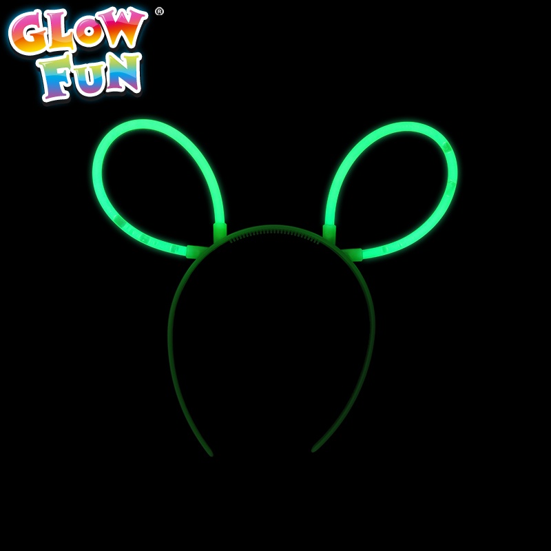 Glow Stick Head Wear, Glow Hairpin, Glow Bunny Ears for Party Novelty Toy