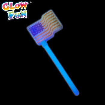 Glow Fly National Flag Wand for USA Nationals Day, Glow Stick Holiday Decoration