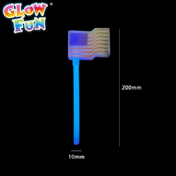Glow Fly National Flag Wand for USA Nationals Day, Glow Stick Holiday Decoration