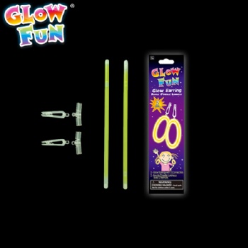 Glow Stick Hoop Earrings for Party Toy